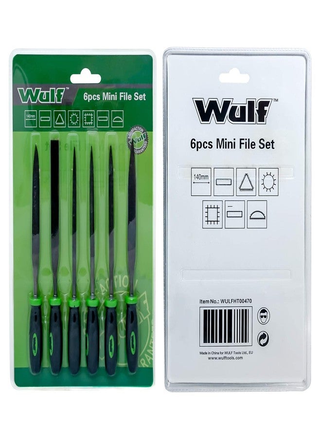 WULF 6-Piece Steel Needle File Set | Precision Hand Files for Shaping, Cutting & Smoothing Wood, Metal, Glass, Plastic & Jewelry | Durable Craft & DIY Tool Kit for Home & Professional Use - Image 2